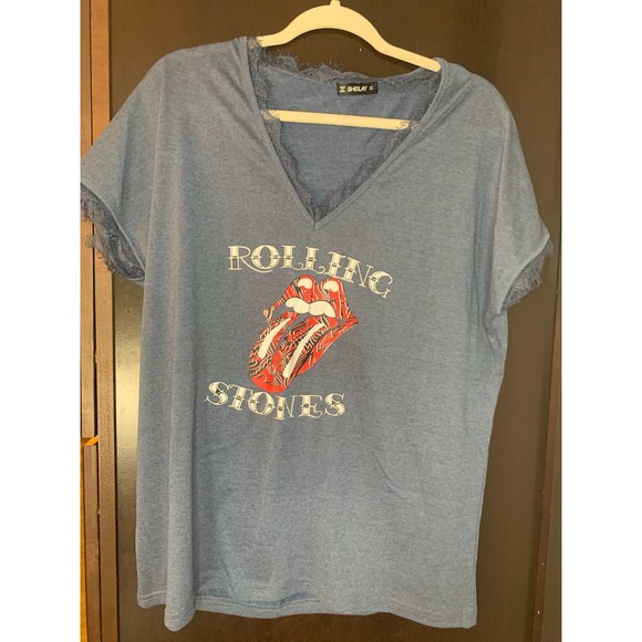 Sheilay Women's Rolling Stones Fancy Tee- S - Picture 1 of 3